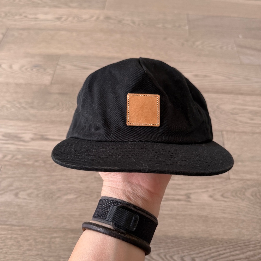 Herschel Supply Co. Leather Patch 5-Panel Cap – Black